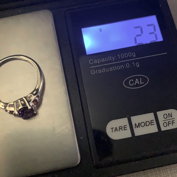 Made USA Delicate Beauty SS925 amethyst garnetRing - Picture 11 of 16